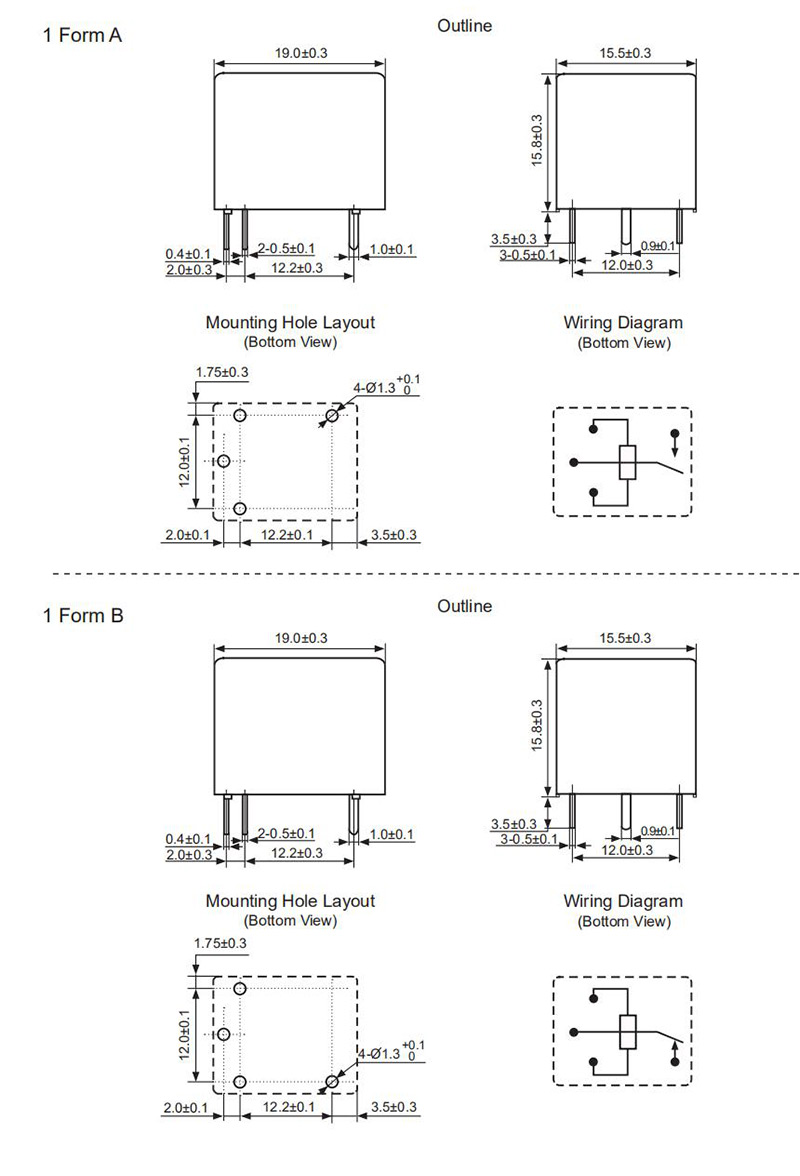 hke cma1 6v 12v 24vdc 1 form a and b and c contact miniature automotive relay 2