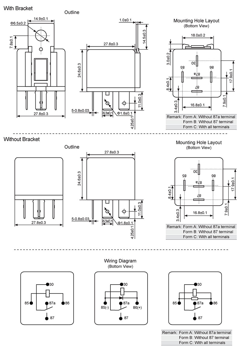 hke cma31 6v 12v 24vdc 1 form a and b and c contact heavy duty general purpose automotive relay 2