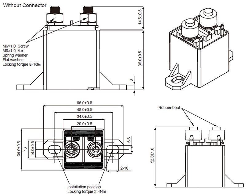 hke hev50 12v 24v 36v 48vdc 1 form a contact with arc extinguishing device hv direct current relay 2