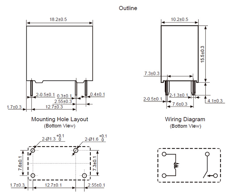 hke hrs3ft 3v 5v 6v 9v 12v 24vdc 1 form a contact microminiature power relay 5